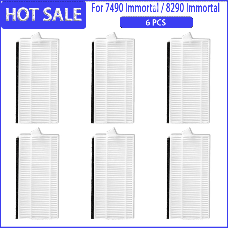 Main Side Brush HEPA Filter Mops For For Cecotec Conga 7490 Immortal / 8290 Immortal Vacuum Cleaner Accessories: Chocolate