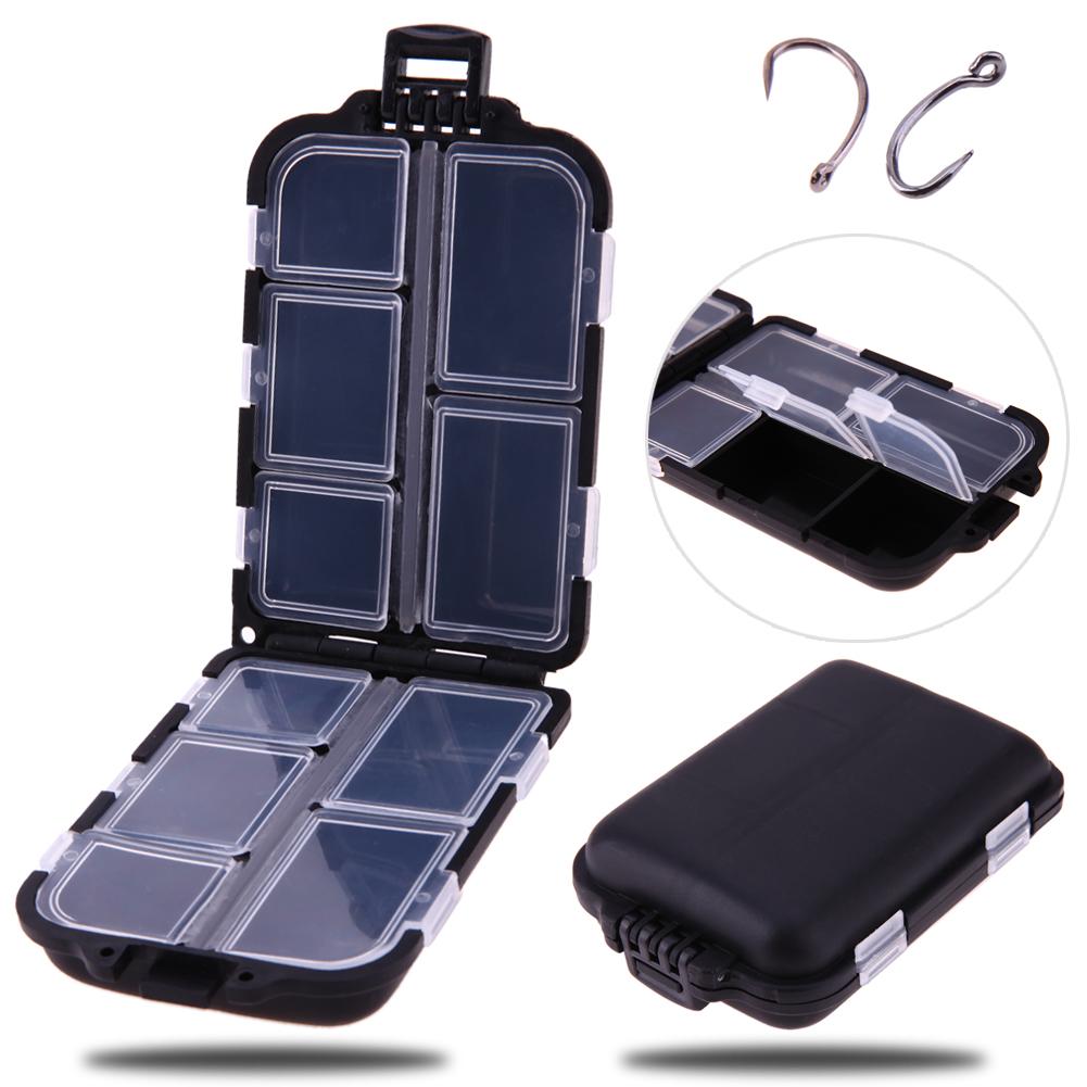 10 Compartment Storage Fishing Box Plastic Fishing Bait Spoon Hook Bait Box Gadget Box Rectangular Fish Hook Box