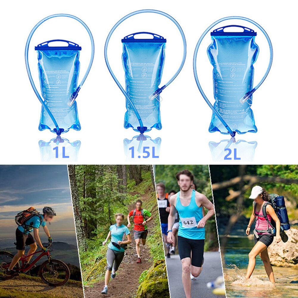 1pc 1/1.5/2L Tragbare TPU Wasser Beutel Trink System blasiert Rucksack Camping Wandern Klettern Radfahren Faltbare Trinken Taschen