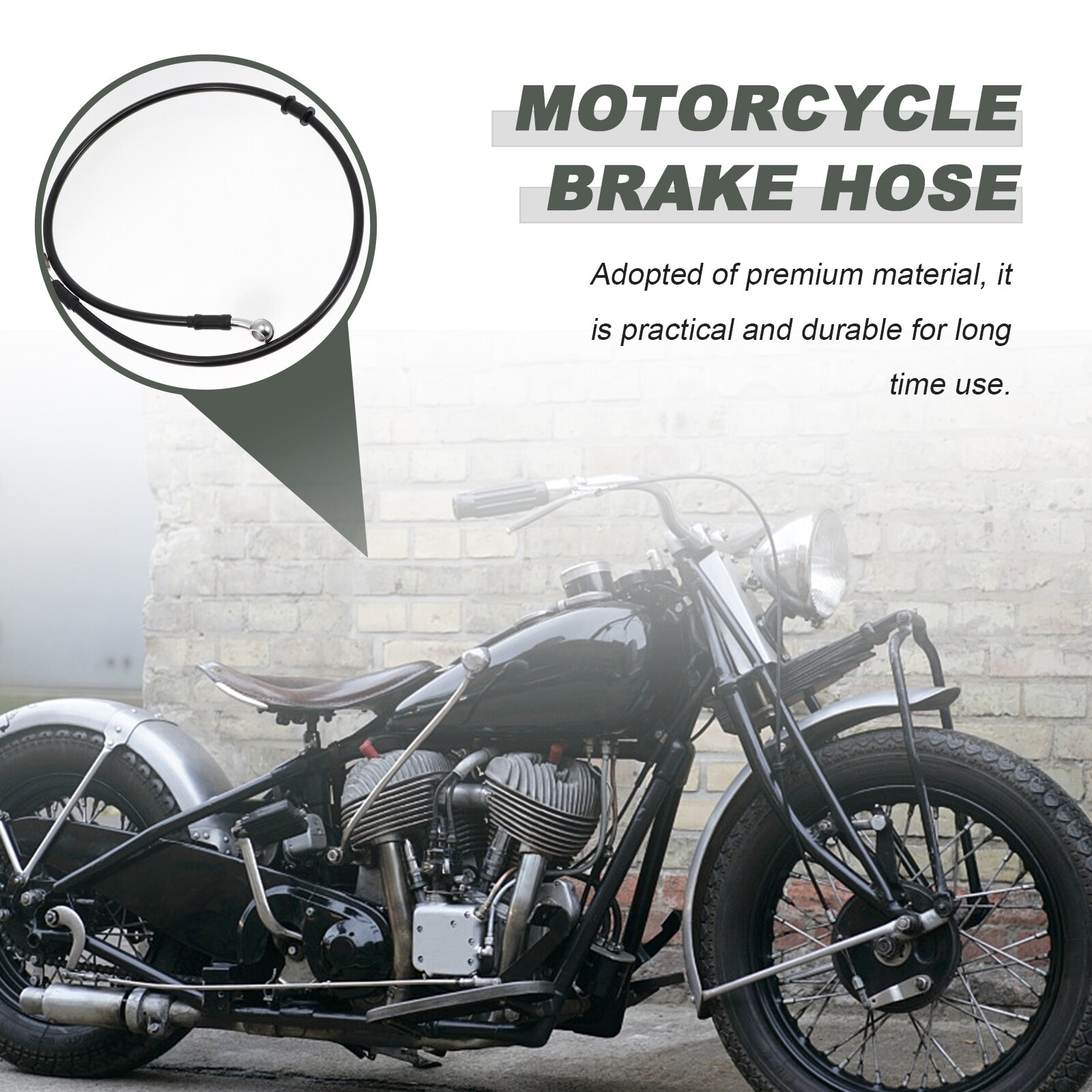 1pc Simple Motorcycle Brake Hose Pretty Bike Durable Wire Practical Brake Hose