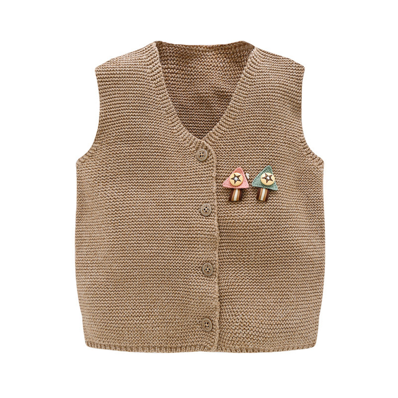 Afslappet småbørn baby drenge sweater vest bomuld blød baby sweater til drenge herre v-hals baby vest vinter forår drenge tøj