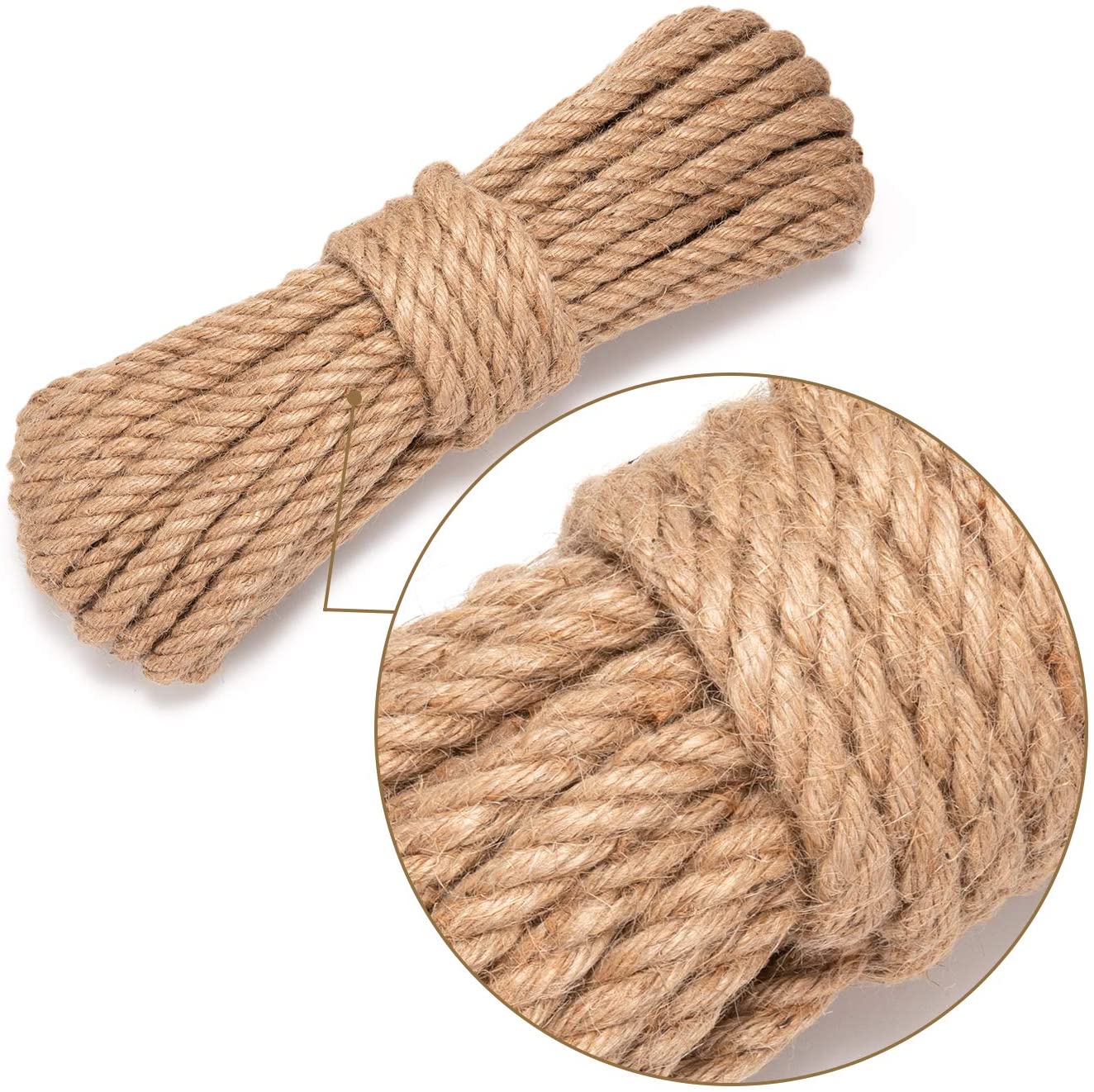 1-14mm Vintage Natural cuerda de yute cordón cadena DIY cesta gato rascarse hecho a mano manualidades embalaje para de jardinería, decoración de la boda