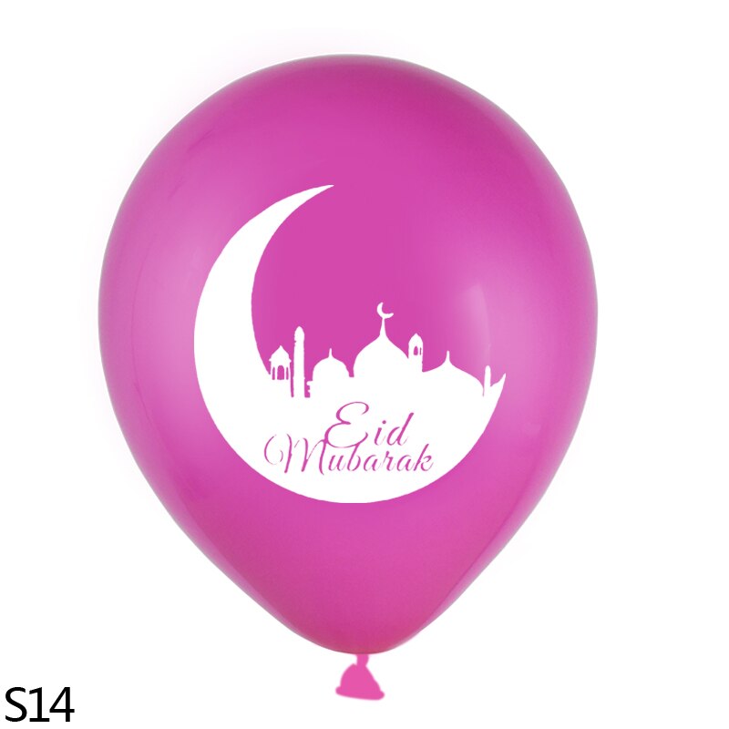 10 Stks/partij Eid Mubarak Decoratie Eid Latex Ballon Mubarak Letters Banner Ramadan Versieren Islamitische Ramadan Kareem Feestartikelen: S14-10pcs
