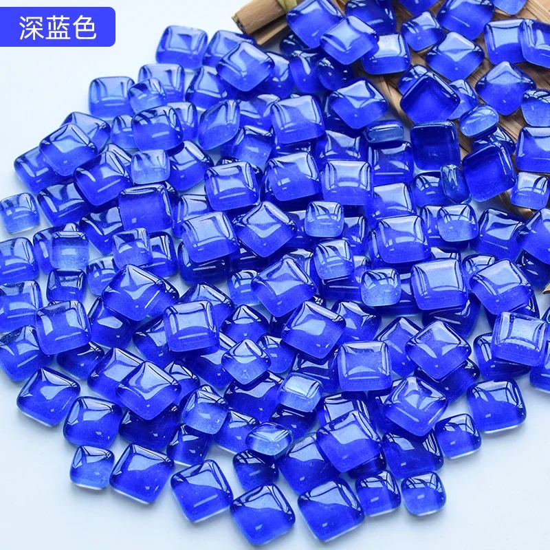 200g Mosaik Dreieck quadratische Glasmosaik fliesen bilden DIY handgemachte freundlicher kreative Dekoration Zubehör Wohn accessoires: Licht Lila