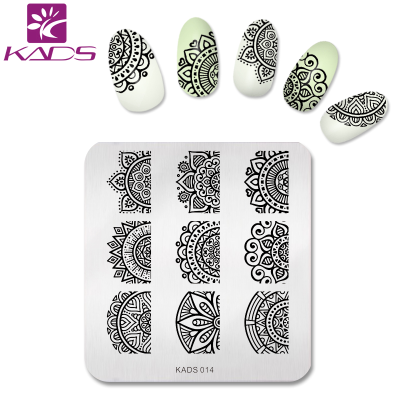 KADS Full Beauty Lace Bloem Nail Art Print Stempelplaten Nail PolishTemplate Manicure Stencil DIY Styling Tools