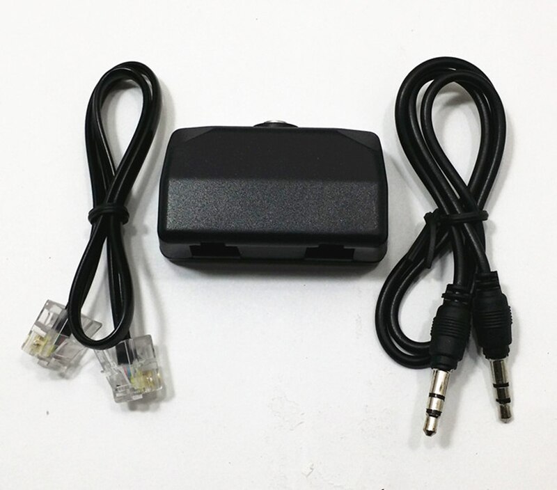 Telephone Adapter for Dictaphone Voice Recorder Support 3.5mm Recording