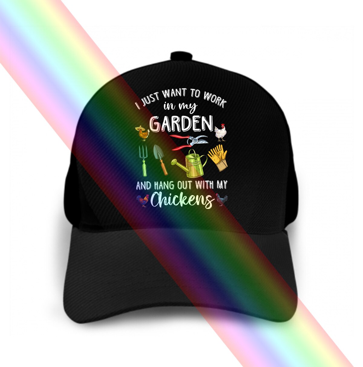 Ik Wil Gewoon Werken In Mijn Tuin En Hangen Met Mijn Kippen Kaart Cap: Default Title