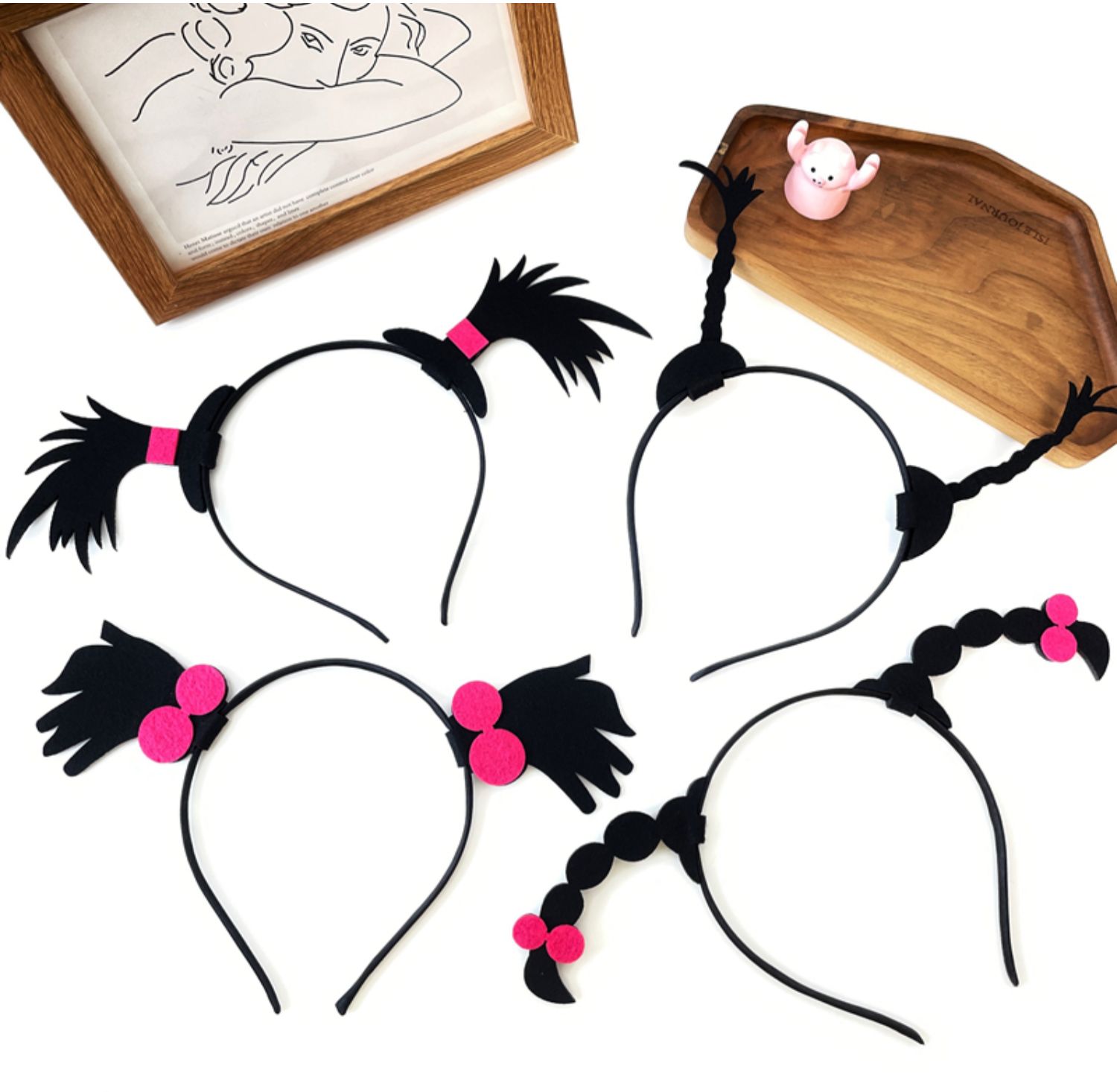 Interesantes trenzas DIY diademas Tiktok divertida diadema para mujeres hombres broma práctica sombrerería de accesorios para el cabello