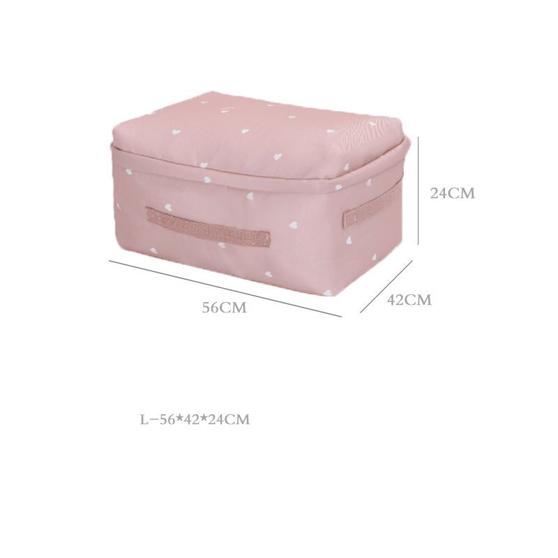 Koreański styl ubrania kołdry organizator tkanina Oxford ubrania składowanie pościeli torba szafa organizator kostka na poduszki kołdra koce: pink L