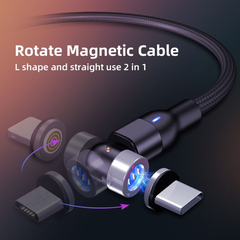 Caixa de armazenamento da cabeça magnética da rotação do organizador 3pin 540 ° do cabo para o micro-usb tipo-c dispositivo de armazenamento do silicone da tomada do cabo de dados de usb