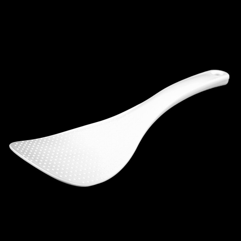 Køkken prikket hvid plast flad ris scoop padle måltid ske