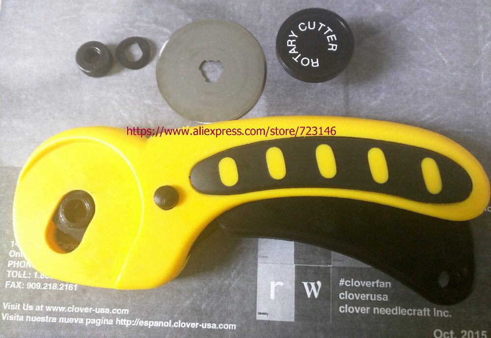 Stoffschneider Rollschneider 45 Mm + 10 Runde Klingen – Rotary Cutter, Ideal Für Nähen & Basteln