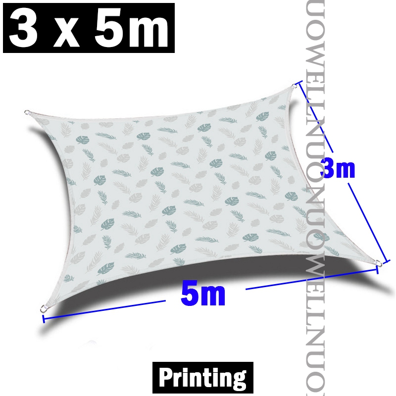 Beautiful Garden Sun Shade Sail Rectangle Waterproof Awning For Outdoor Garden Beach Camping Patio Pool Car Sunshade Sails: 3x5m