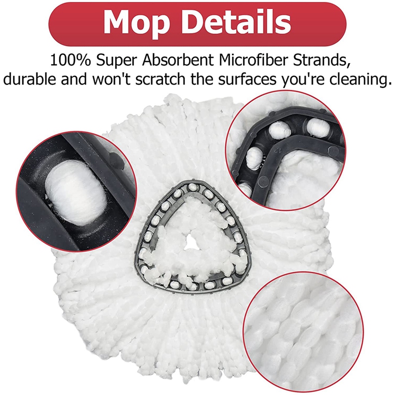 Spin Mopp Ersatz Kopf Mop Tücher Pads Für O-Zeder Easywring Mopp Mit Rotierenden Mop Basis, boden Reinigung Zubehör