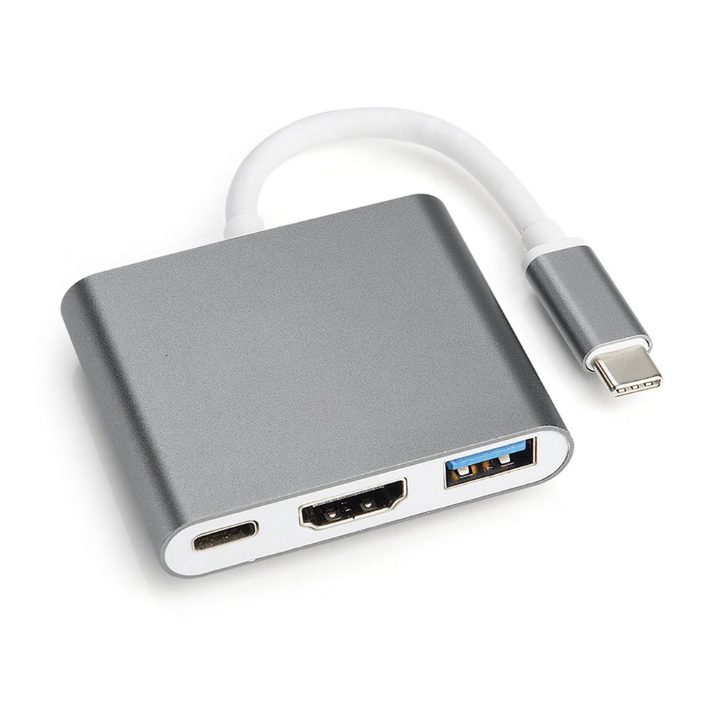 Mosible Usb C Hub Naar Hdmi Adapter Voor Macbook Pro/Air Thunderbolt 3 Usb Type C Hub Naar Hdmi 4K Usb 3.0 Poort USB-C Power Levering