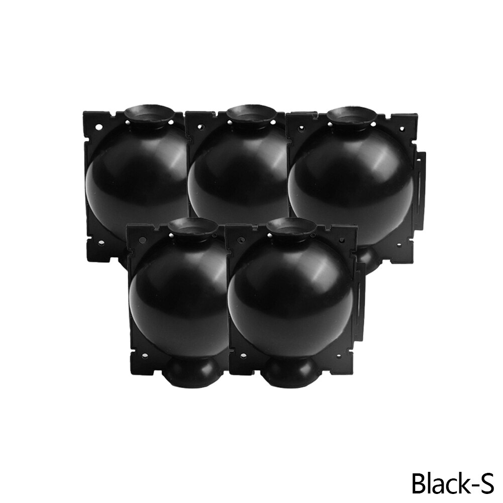 Dispositivo de estratificación de aire de 5 piezas, caja de enraizamiento de plantas de alta presión, injerto, Bola de crecimiento de cría, crecimiento de árboles jóvenes de jardín: Black-S
