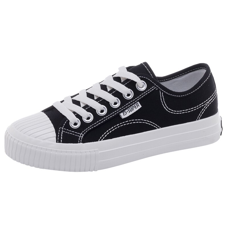 Skal vita skor dam höst all-match koreanska sneakers student casual canvas skor