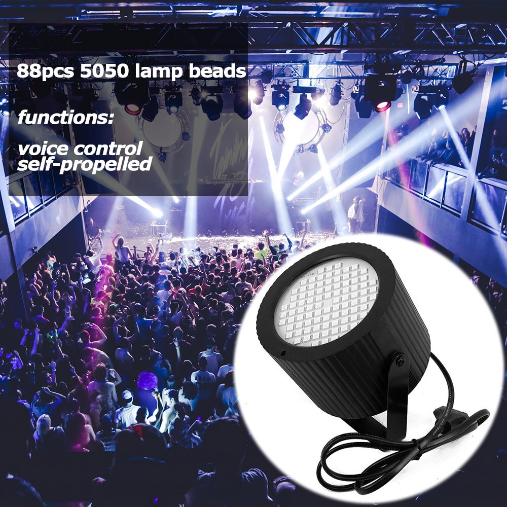 LED bühne Licht 88Leds strobe licht Klang Stimme Musik Kontrolle Stroboskop Blitz lampen beleuchtung Wirkung für Bar Kneipe Party zeigen