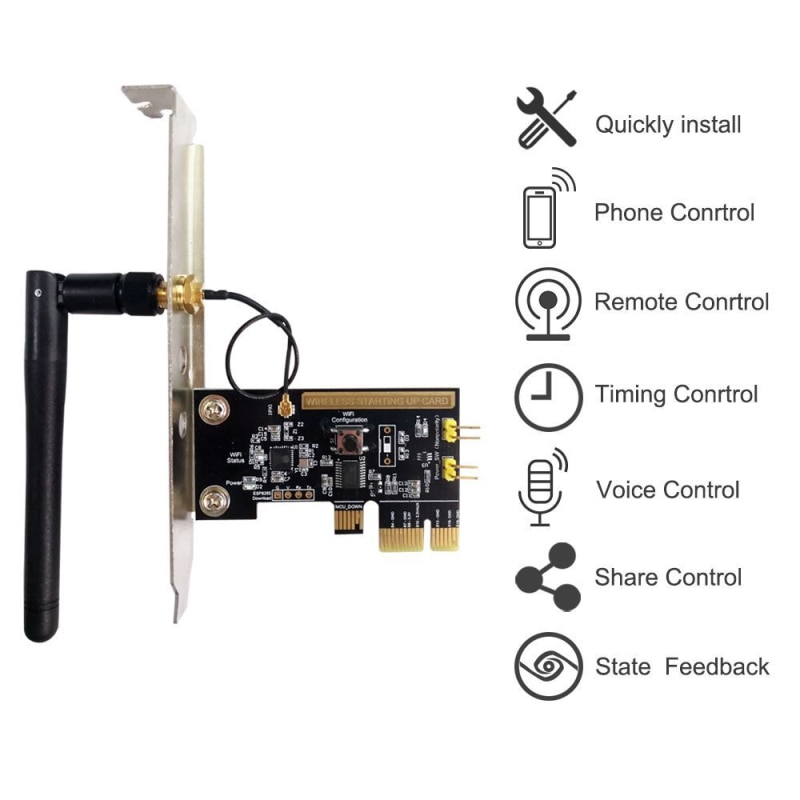 EWeLink-tarjeta de arranque remota para ordenador, Control remoto inalámbrico, WIFI, compatible con Google Home y Alexa
