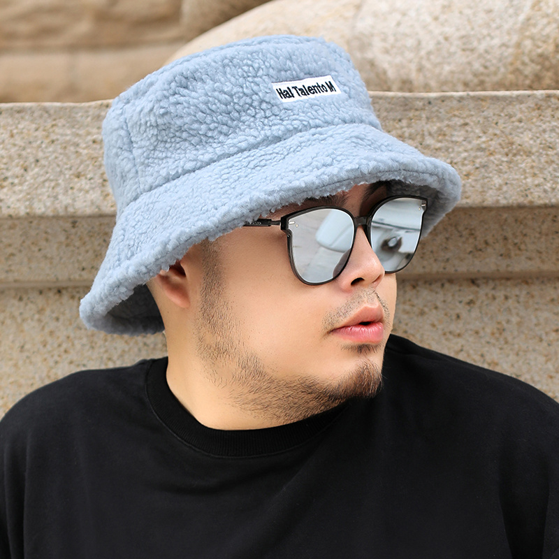 Papa – chapeaux de pêcheur grande taille pour homme, casquette Panama en feutre, en molleton , pour la neige, 54-58CM, 58-63CM, hiver: Blue / 54-58cm
