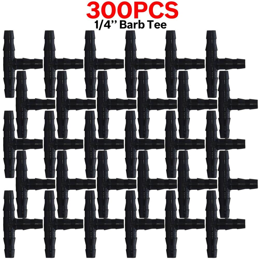 Kesla 100-500pc muovinen tiputin kastelu kasvaa tee 1/4 tuuman letkuliittimen liitosletku ulkokastelutyökalut 4mm/7mm letkulle: Ksl 01-010-300 kpl