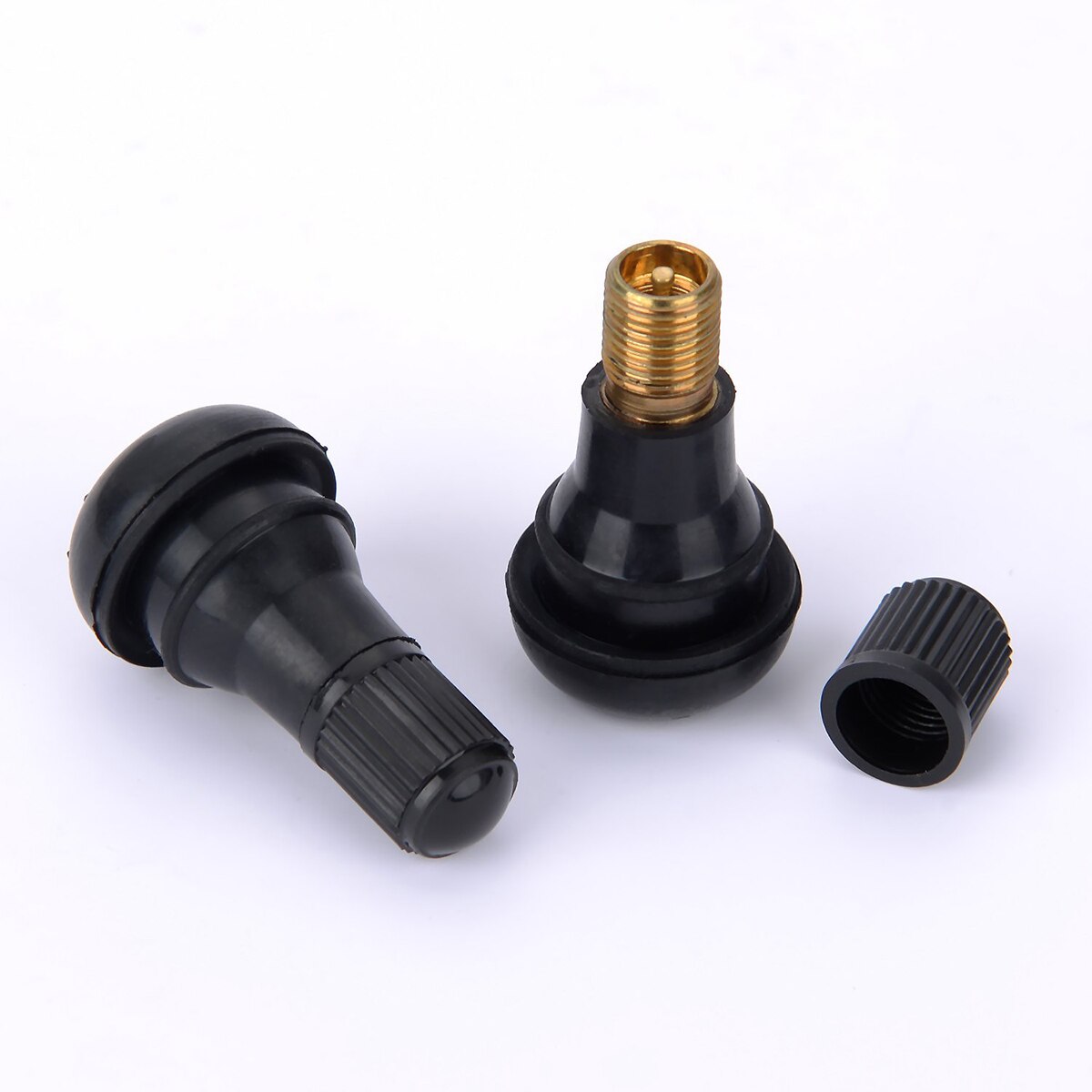 12 stk sort tr -412 gummi snap-in ventilstammer dæk dæk ventil stammer  a20