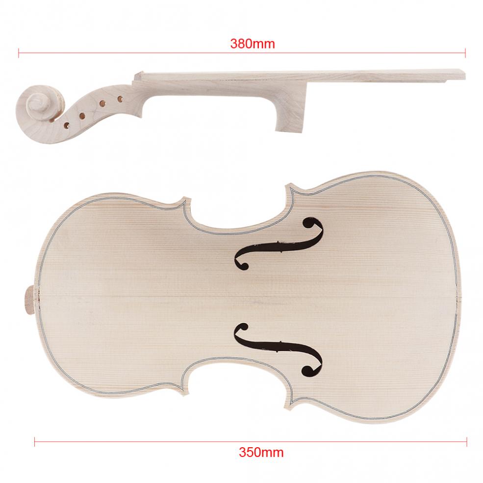 4/4 størrelse violin diy kit naturligt massivt ahorn fuldt set violindele håndarbejde understøtter maleri legetøjssamling til amatører