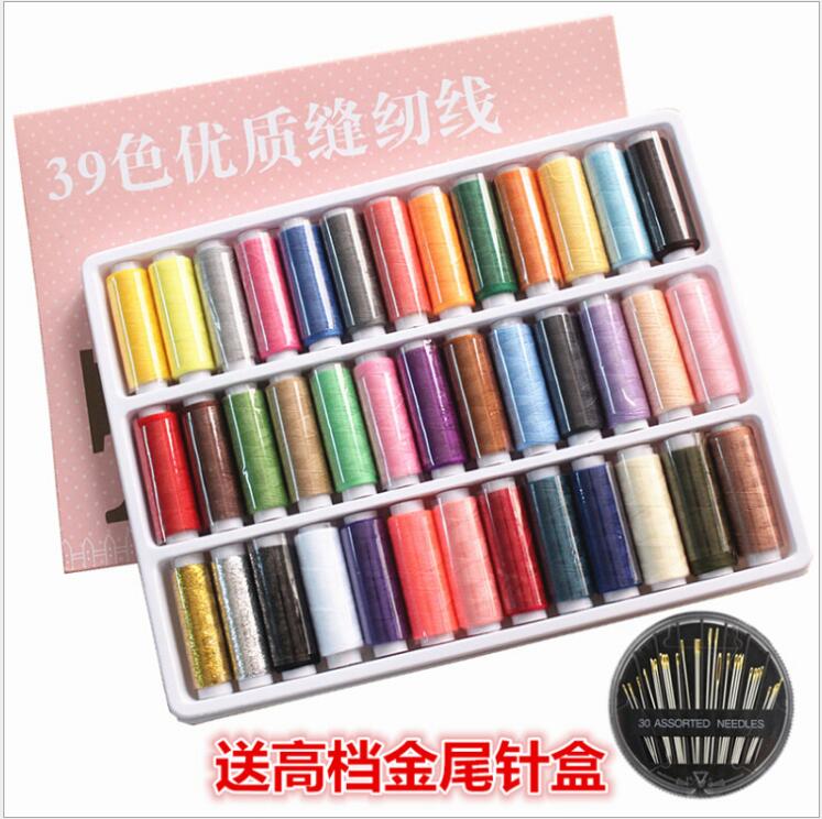 39Spools/Lot10 Multi Color Sewing Thread Polyester Thread Set Strong And Durable Sewing Threads For Hand Machines