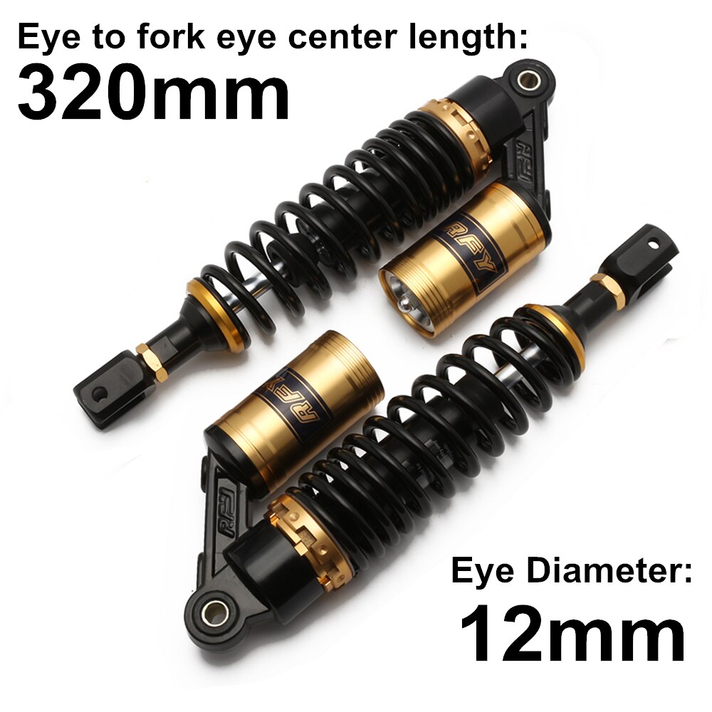 Universal 235mm 280mm 320mm 340mm Motorcycle Air Shock Absorber Rear Suspension Fork Dirt Bike Motor Scooter ATV Quad UTV: M99-19-1