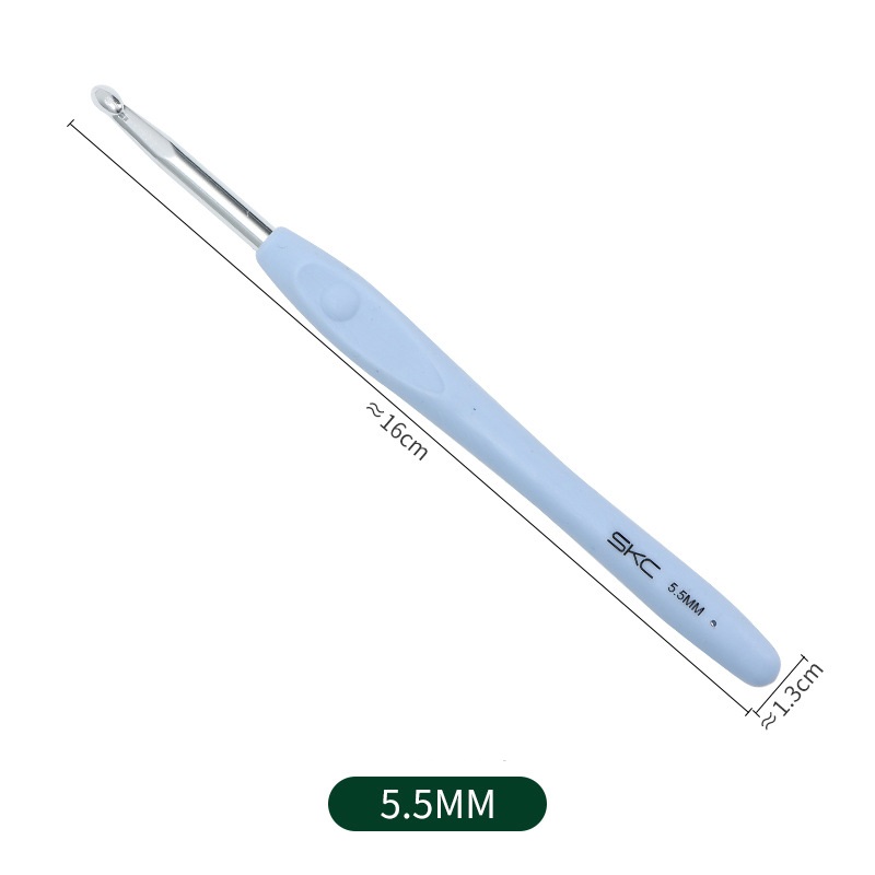 Gancho de ganchillo de 1,5 MM-6MM, ganchos de aluminio ergonómicos con mango suave con 10 tamaños para manualidades DIY, suministros de ganchillo para tejer: plum