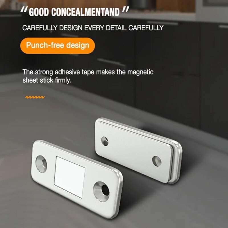 Magnetic Invisible Strong Door Stopper Punch-free Doorstop Latch Closed Closer Magnet Wardrobe Door Closer Hardware Door