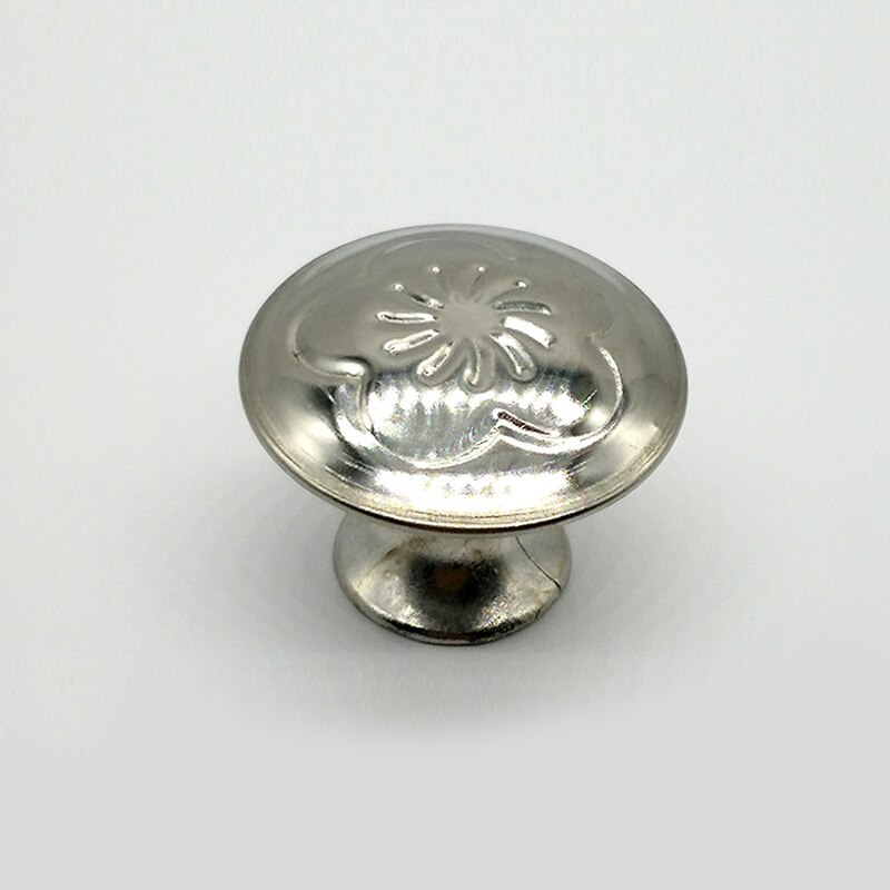 Knobs Round Stainless Steel Cabinet Knobs Drawer Handles Kitchen Cupboard Simple Drawer Cabinet Handle