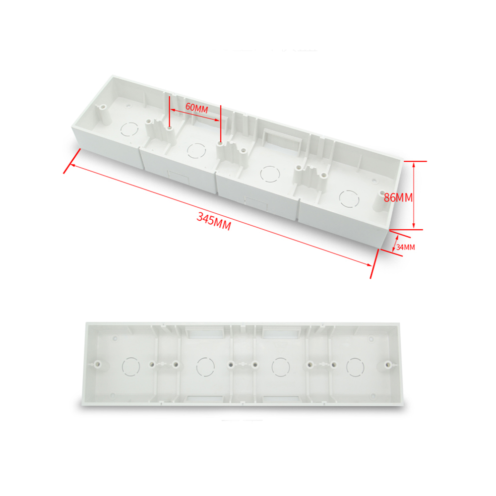 Installation Box Light Wall Switch Socket Base Model L86 L173 L258 L344 Surface Mount Junction Bottom Boxes Dark White Cassette: MULTI