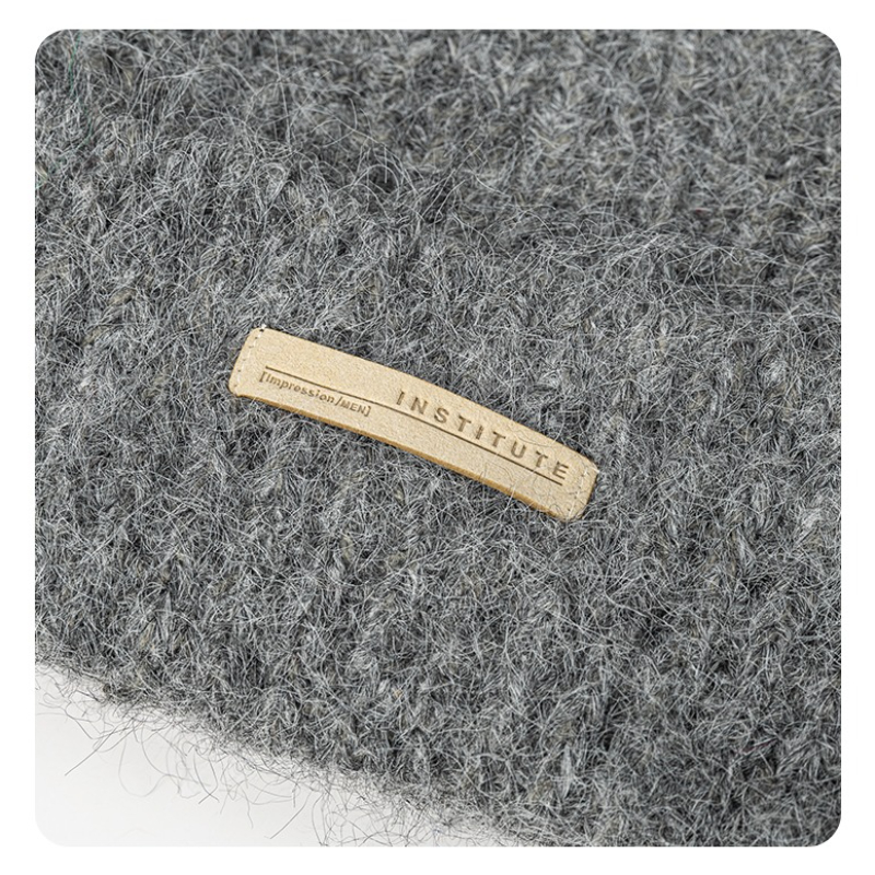 Villainen neulottu pipo, lämmin talvipipo, korvaläpällinen pipo pariskunnille, isokokoinen, reilu harmaa, unisex, lämpöä kestävä, kylmälle säälle