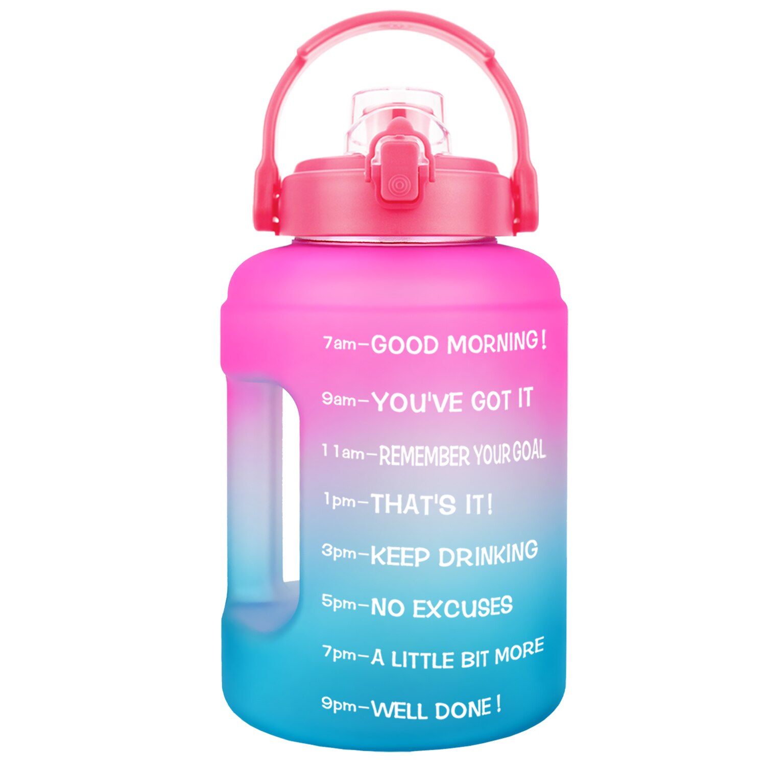 BuildLife 1 galon butelka wody 2.5L 3.78L motywacyjny z markerem czasu sport szczelne szerokie usta duży dzbanek BPA Free Fitness