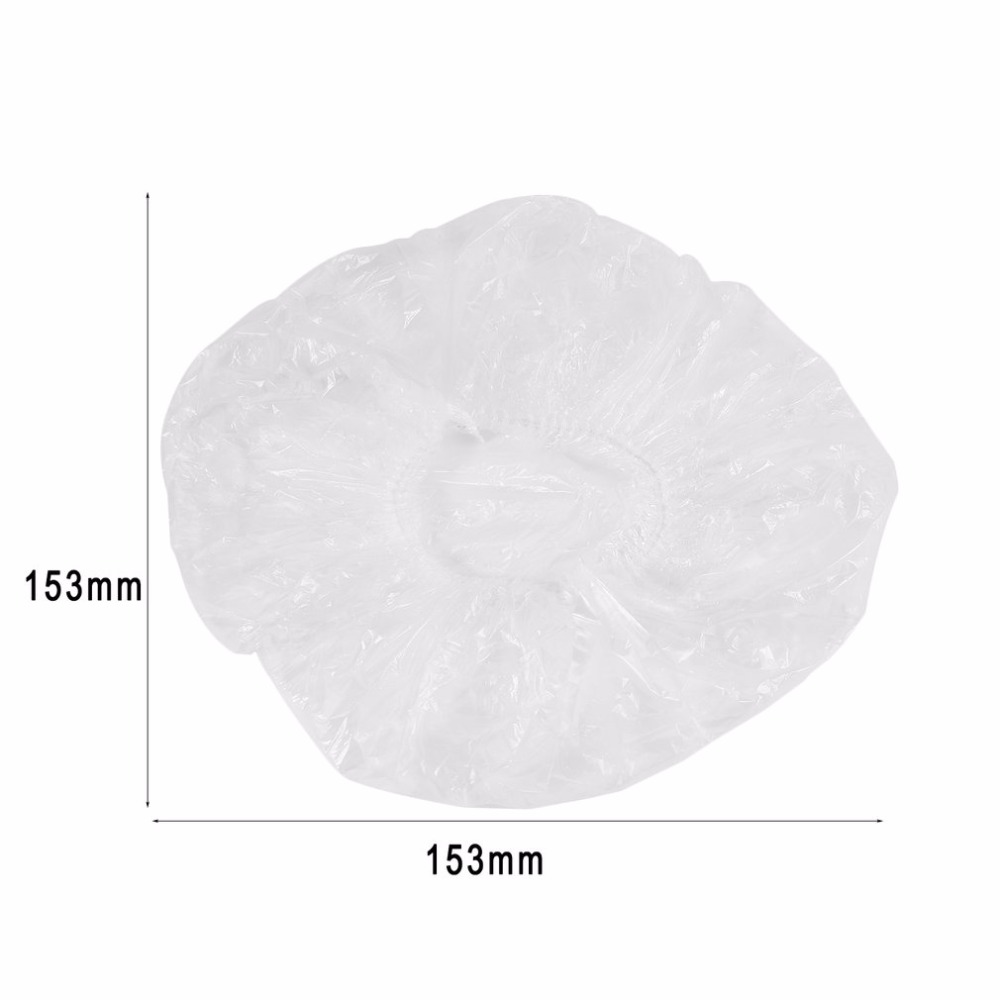 20pcs Hair Salon Disposable Clear Spa Hair Salon Home Shower Bathing Caps Convenient Use Women/Men bathroom shower product