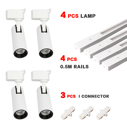 Led faixa luminária cob 12/20/30/40w faixa iluminação lâmpada de parede ferroviário spotlight loja de roupas cozinha casa 220v 230v 240v: BRANCO / 12w / MULTI