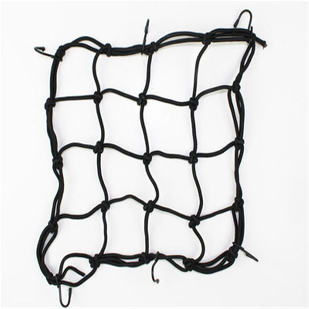 30*30cm Motorcycle Hold Down Fuel Tank Luggage Net Mesh Bungee Trunk Bag Moto Helmet Holder Motorbike Storage Organiser