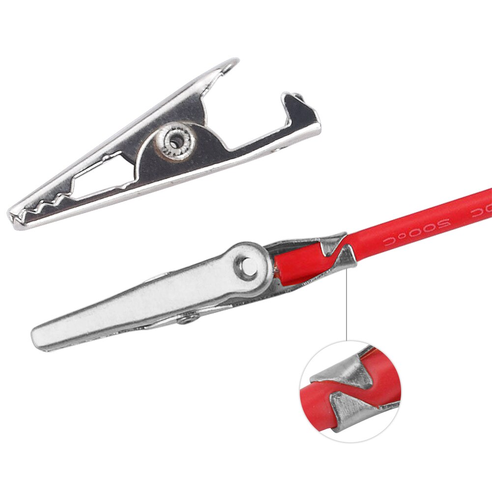 Pinza de cocodrilo eléctrica de 20 piezas, pinza de prueba de cocodrilo de 27mm, 38mm, 44mm, pinza de cocodrilo eléctrica de Metal