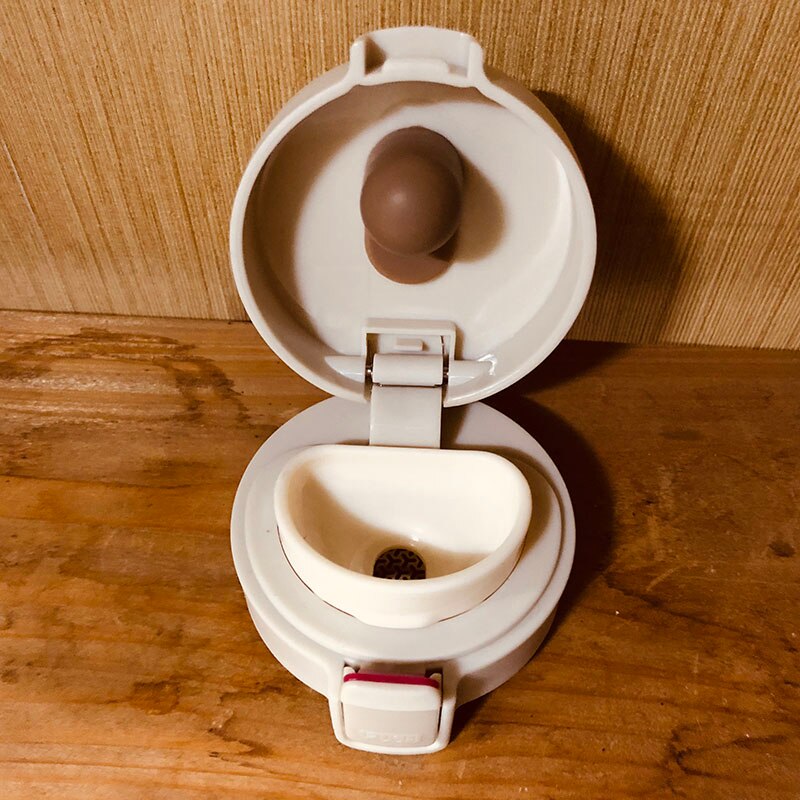Upors kaffemugg täcka termos täcka kaffekoppar vattenflaska lock: Vit
