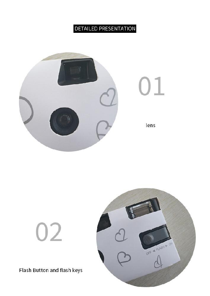 Film Cameras 36 Photos Power Flash HD Single Use Disposable Film Camera
