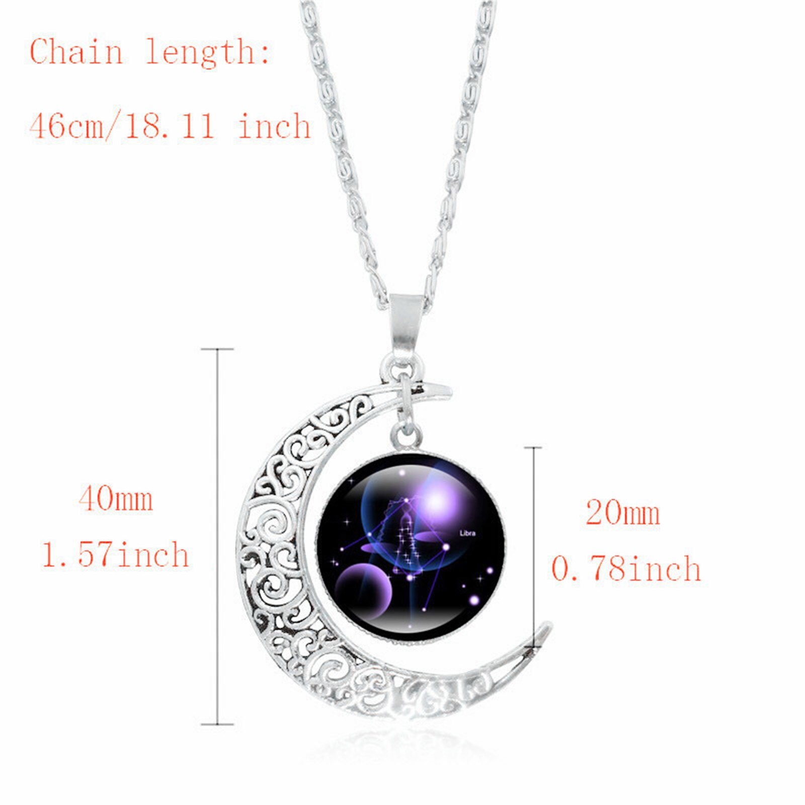 12 costellazione luna collana catena donna strass di lusso girocollo gioielli moda ciondolo regali signore eleganti