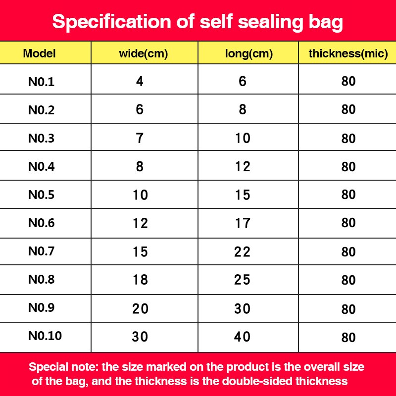 100pcs Zip Lock Ziplock Bags food preservation bag Trinket bag