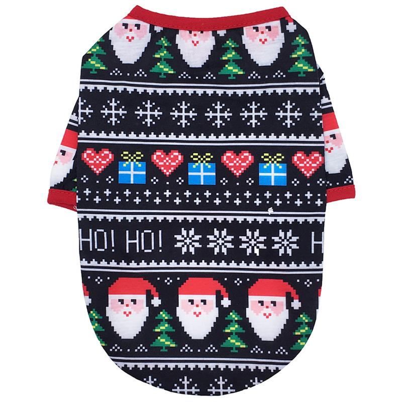 Snowman Pattern Pet Coat Dog Christmas Clothes Adorable Pet Party Outfit: Santa Claus / M