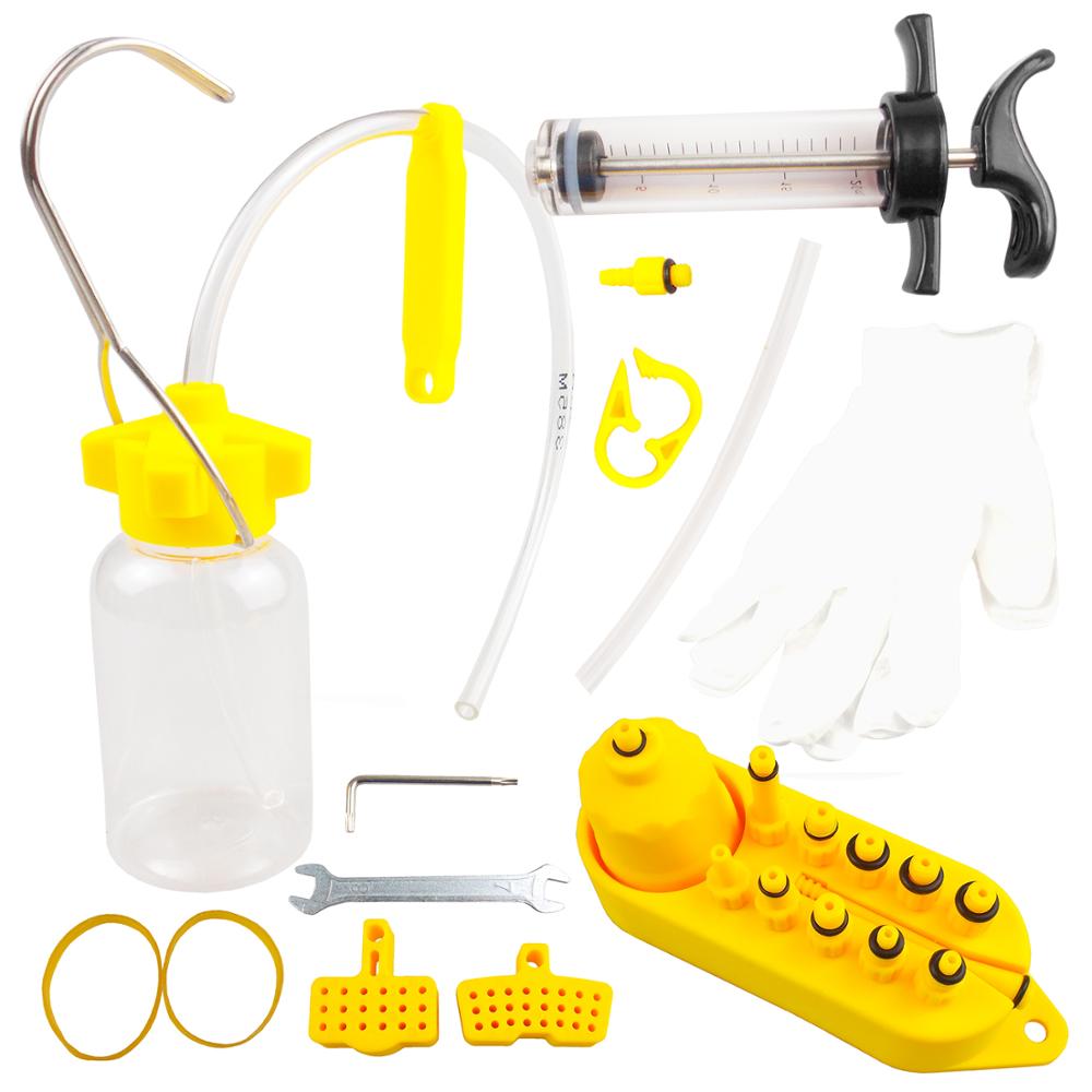 Bicycle Hydraulic Disc Brake Oil Bleed Kit Tools MTB Road Bike Brake Bleeding Kit Mineral Oil Bicycle Fluid Bleeder Kit Parts: Type2