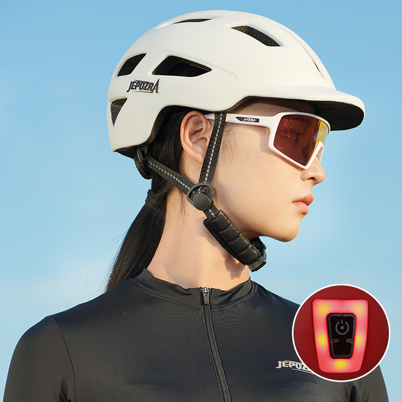 Cycling Helmet In-Mold Mountain Road USB Rechargeable Tail light Bicycle Bike Helmet Sports Safe Hat MTB Cycling Helmet: army green