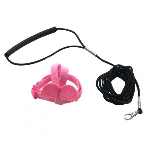 Lange Kabel Vogel Harnas Leash Anti-Bite Training Touw Decoratieve Lichtgewicht Parkiet Papegaai Vest Touw Voor Valkparkiet Kleine Vogels: M / Roze