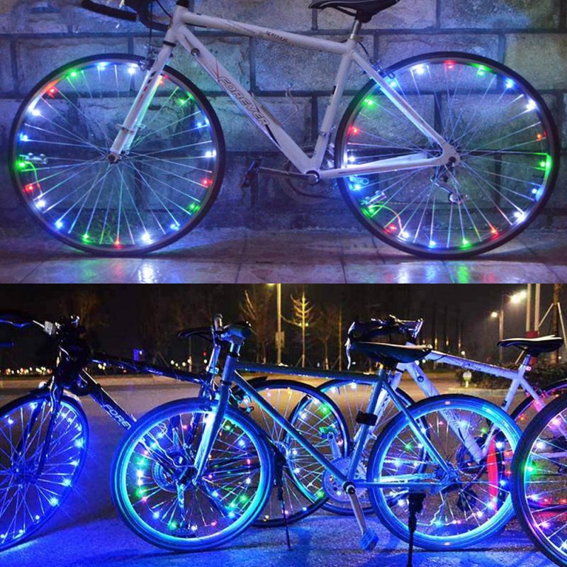 Bike Light Bicycle Wheel Light Practical Wheel Spoke LED Light Night Riding Decorative DIY Light Bicycle Accessories