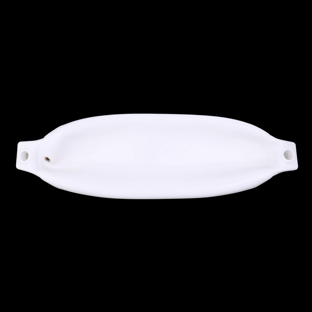 Heavy Duty Anti-UV White PVC Marine Yacht Boat Fender Bumper Dock Shield Protection Deflated 42 x 11 cm