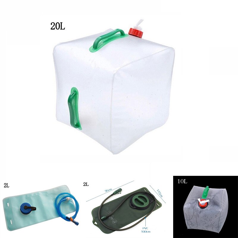 2L/10L/20L Opvouwbare Waterzak Grote Capaciteit Fietsen Drinkwater Container Outdoor Reizen Camping Water Bag Sport apparatuur